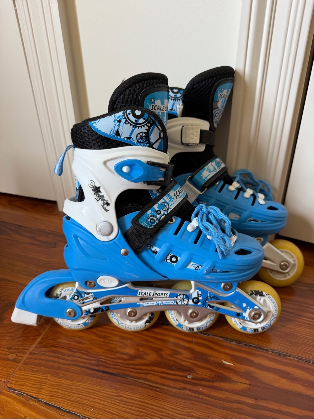 Scale Sports Blue Kids Roller Blades Skates